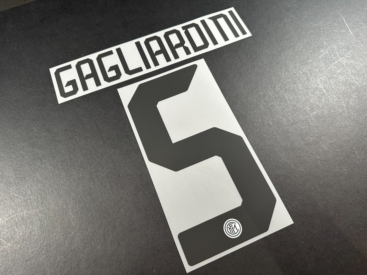 INTER MILAN 2019 2020 GAGLIARDINI 5 OFFICIAL AWAY BLACK PLAYER SIZE NAMESET