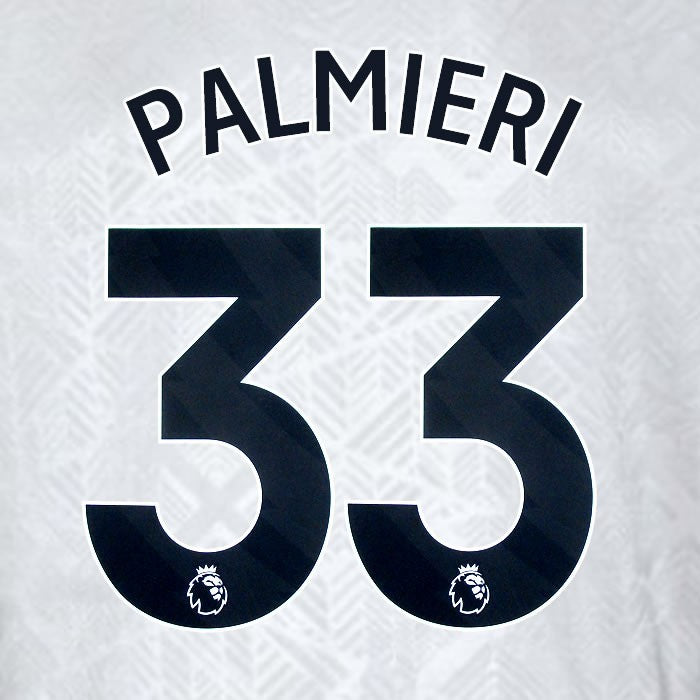 2024 2025 WEST HAM PALMIERI 33 OFFICIAL 3RD BLACK PLAYER SIZE NAMESET