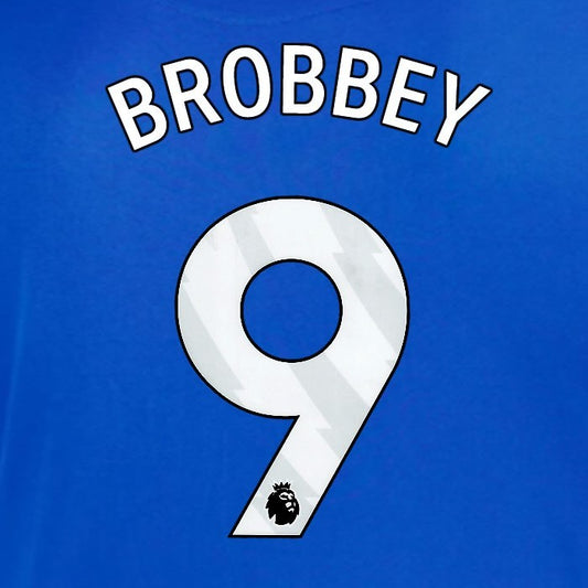 2025 2026 OFFICIAL SUNDERLAND BROBBEY 9 WHITE AWAY PLAYER SIZE NAME SET