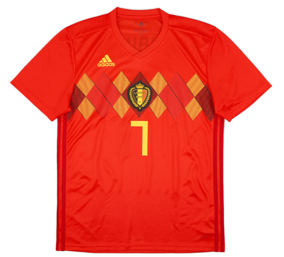BNWT 2018 2019 BELGIUM HOME ADIDAS DE BRUYNE 7 FOOTBALL SHIRT KIDS 9-10 YEARS