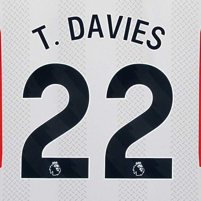 2023 2024 SHEFFIELD UNITED OFFICIAL T. DAVIES 22 BLACK 3RD PLAYER SIZE NAMESET