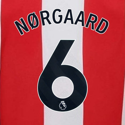 2023 2024 BRENTFORD NORGAARD 6 OFFICIAL BLACK HOME PLAYER SIZE NAMESET