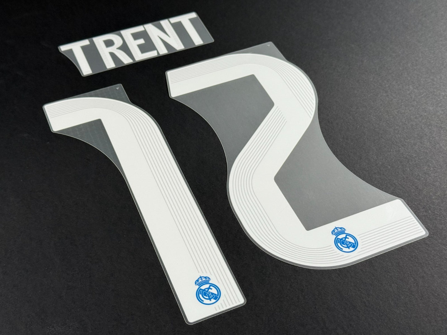 2025 2026 REAL MADRID TRENT 12 OFFICIAL 3RD PLAYER SIZE NAMESET