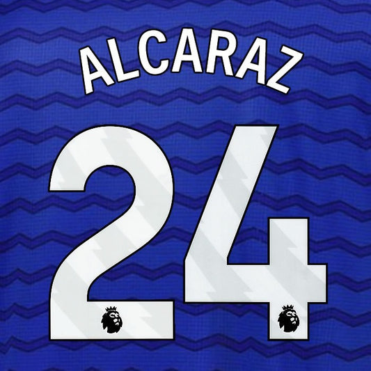 2025 2026 EVERTON ALCARAZ 24 OFFICIAL WHITE HOME PLAYER SIZE NAMESET