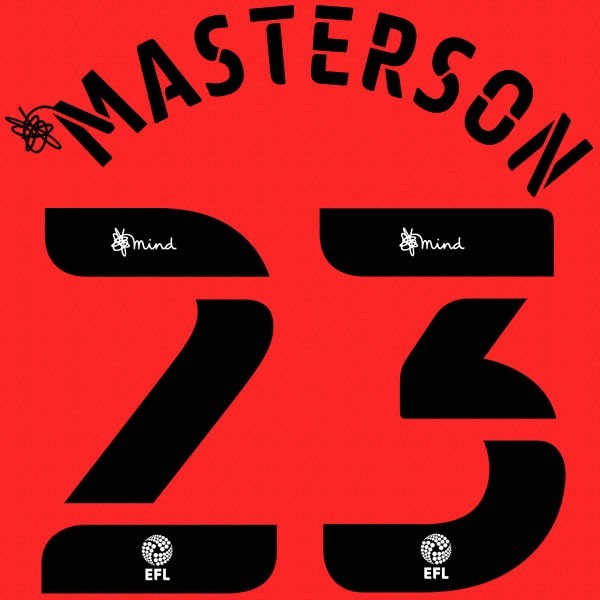 QPR 2020 2021 OFFICIAL MASTERSON 23 AWAY PLAYER SIZE NAME SET