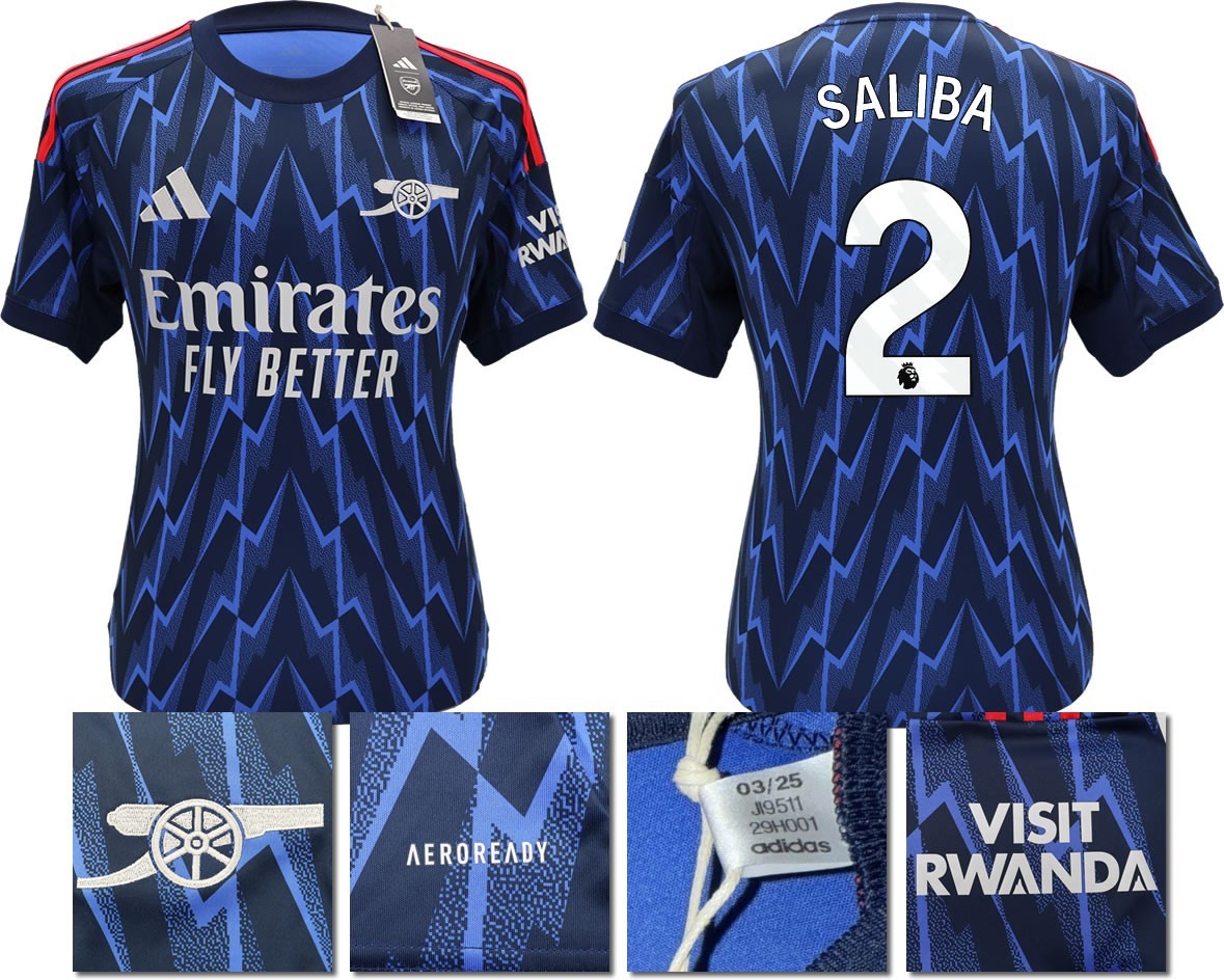 BNWT 2025/2026 ARSENAL F.C. ADIDAS AWAY SHIRT SALIBA 2