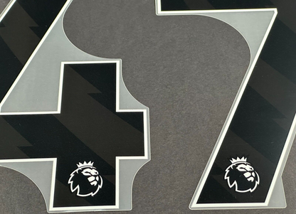 MAN CITY 2023 - 2024 FODEN 47 OFFICIAL AVERY DENNISON BLACK PLAYER SIZE NAME SET