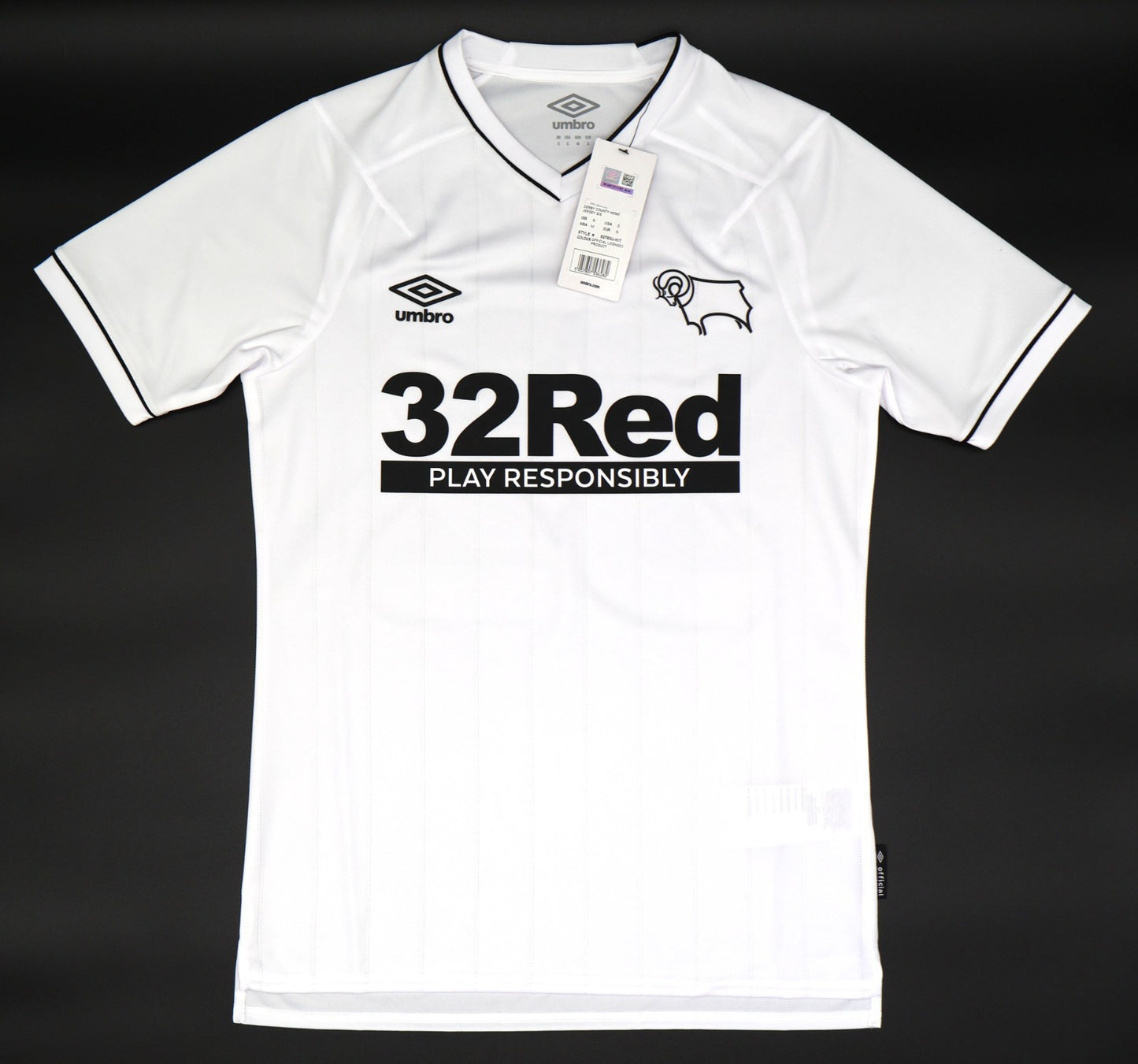 BNWT 2020 2021 DERBY HOME UMBRO FOOTBALL SHIRT ROONEY 32 MEN'S SMALL