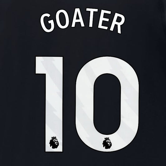 2024 2025 MANCHESTER CITY GOATER 10 WHITE AWAY PLAYER SIZE NAME SET
