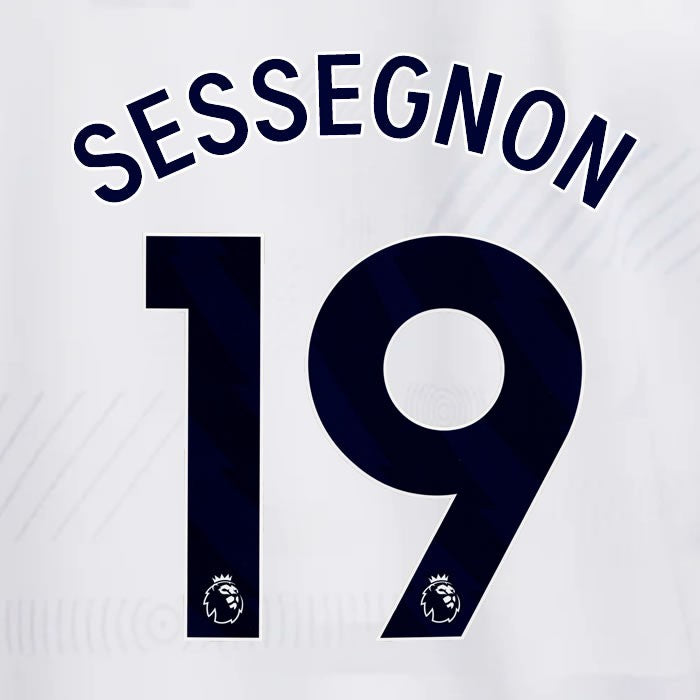 SPURS 2023 2024 SESSEGNON 19 BLUE HOME PLAYER SIZE NAME SET
