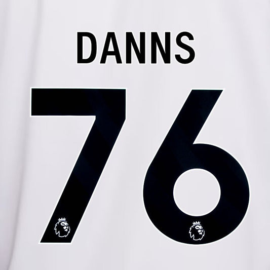 2023 2024 OFFICIAL LIVERPOOL DANNS 76 BLACK AWAY PLAYER SIZE NAMESET