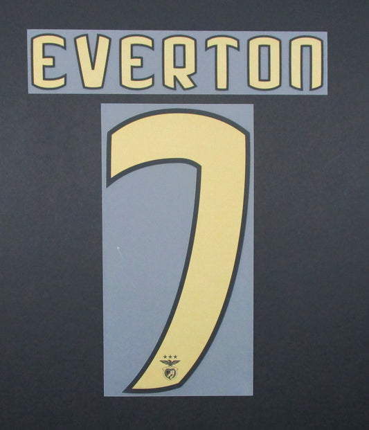 BENFICA 2020 2021 OFFICIAL EVERTON 7 HOME PLAYER SIZE NAMESET