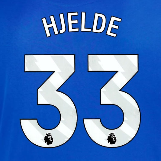 2025 2026 OFFICIAL SUNDERLAND HJELDE 33 WHITE AWAY PLAYER SIZE NAME SET