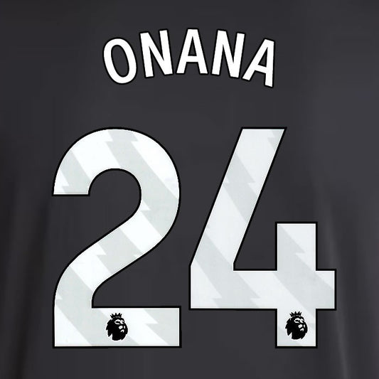 2025 2026 ASTON VILLA ONANA 24 OFFICIAL WHITE AWAY PLAYER SIZE NAMESET