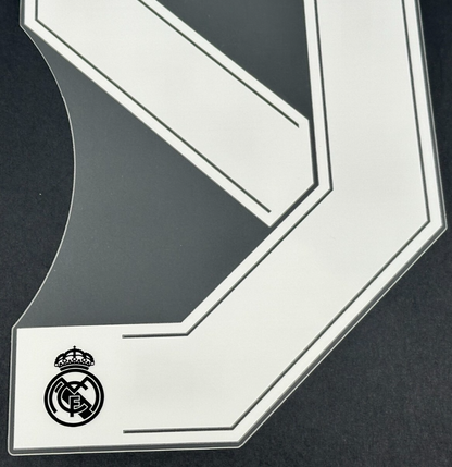 2021 2022 REAL MADRID BENZEMA 9 WHITE AWAY 3RD PLAYER SIZE NAMESET