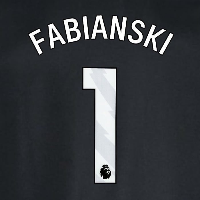 2024 2025 WEST HAM FABIANSKI 1 OFFICIAL WHITE AWAY PLAYER SIZE NAMESET
