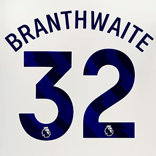 2024 2025 EVERTON BRAITHWAITE 32 OFFICIAL BLUE 3RD PLAYER SIZE NAMESET