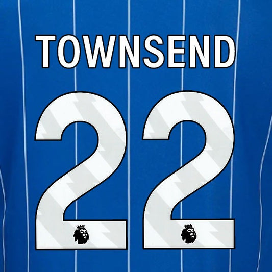 2024 2025 OFFICIAL IPSWICH TOWN TOWNSEND 22 WHITE HOME PLAYER SIZE NAME SET