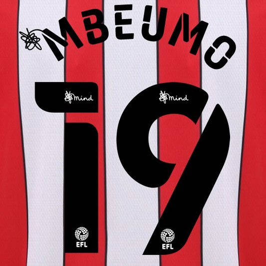 BRENTFORD 2020 2021 OFFICIAL MBEUMO 19 HOME PLAYER SIZE NAME SET