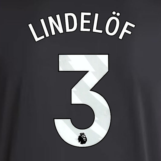 2025 2026 ASTON VILLA LINDELOF 3 OFFICIAL WHITE AWAY PLAYER SIZE NAMESET