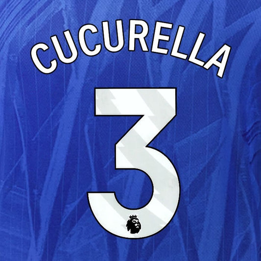2025 2026 OFFICIAL CHELSEA CUCURELLA 3 WHITE HOME PLAYER SIZE NAMESET