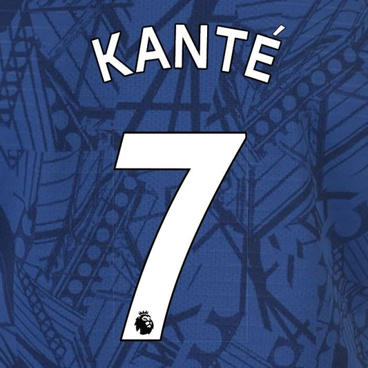 CHELSEA 2019 - 2023 KANTE' 7 OFFICIAL AVERY DENNISON HOME PLAYER SIZE NAMESET