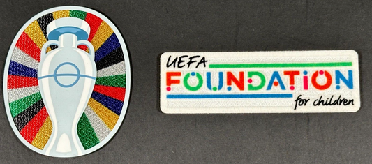Official 2024 2025 EURO'S SHIRT SLEEVE PATCHES PLAYER ISSUE UEFA FOUNDATION