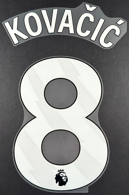 MAN CITY 2023/2025 KOVACIC' 8 OFFICIAL AVERY DENNISON WHITE PLAYER SIZE NAME SET