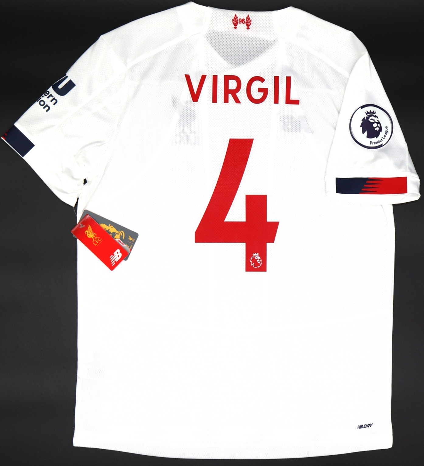 BNWT 2019 2020 NEW BALANCE LIVERPOOL AWAY SHIRT VIRGIL 4 + PATCH MENS SIZE LARGE