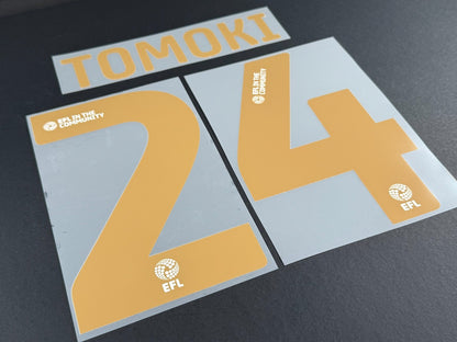 BIRMINGHAM 2025 2026 OFFICIAL HOME TOMOKI 24 PLAYER SIZE NAMESET
