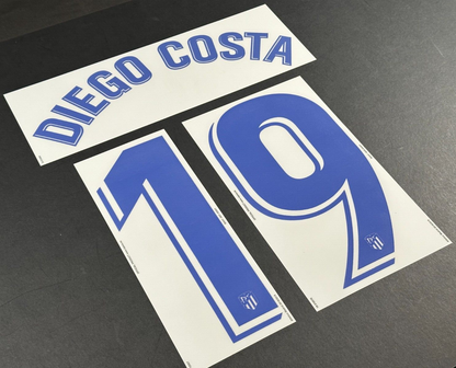 2018 2019 OFFICIAL ATLETICO MADRID DIEGO COSTA 19 AWAY PLAYER SIZE NAMESET