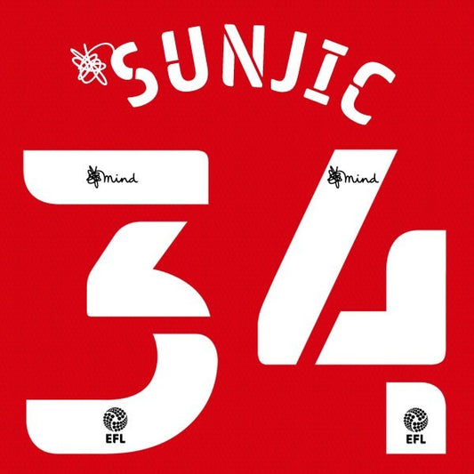 BIRMINGHAM 2020 2021 OFFICIAL SUNJIC 34 AWAY PLAYER SIZE NAME SET