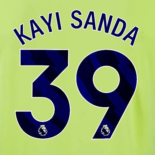 2024 2025 OFFICIAL SOUTHAMPTON KAYI SANDA 39 BLUE AWAY PLAYER SIZE NAME SET