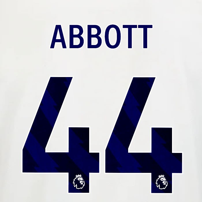 2025 2026 OFFICIAL NOTTINGHAM ABBOTT 44 BLUE AWAY PLAYER SIZE NAMESET