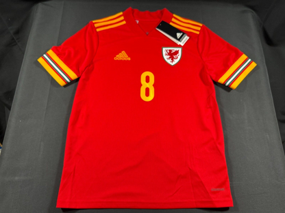 BNWT 2020 2021 WALES ADIDAS AWAY FOOTBALL SHIRT WILSON 8 KIDS 13-14 YEARS