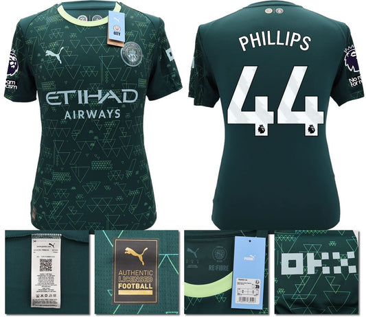 BNWT 25 26 MAN CITY PUMA 4TH PHILLIPS 44 + PATCHES FOOTBALL SHIRT