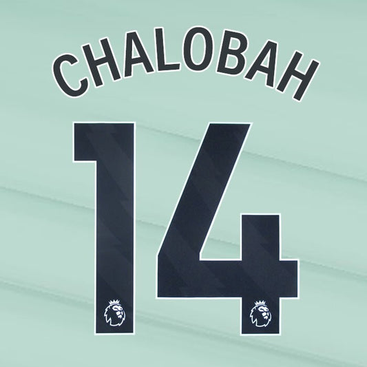 2023 2024 OFFICIAL CHELSEA CHALOBAH 14 BLACK 3RD PLAYER SIZE NAMESET