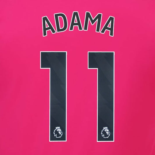 2023 2024 OFFICIAL FULHAM AVERY DENNISON ADAMA 11 AWAY PLAYER SIZE NAMESET