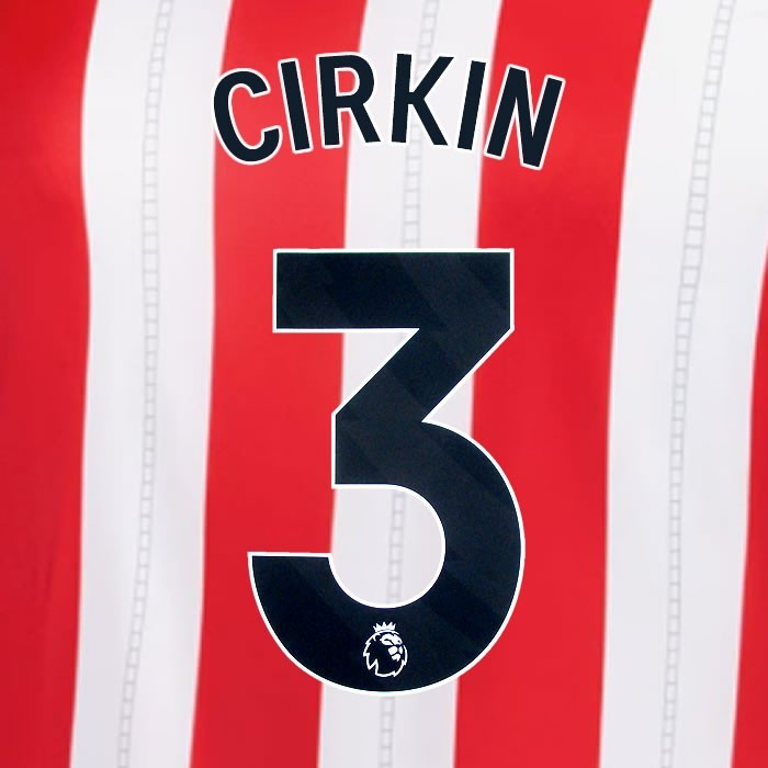 2025 2026 OFFICIAL SUNDERLAND CIRKIN 3 BLACK HOME PLAYER SIZE NAME SET