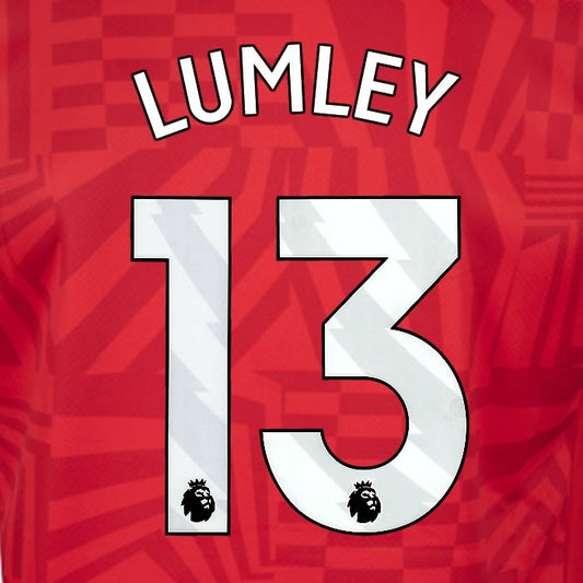 2024 2025 OFFICIAL SOUTHAMPTON LUMLEY 13 WHITE HOME PLAYER SIZE NAME SET