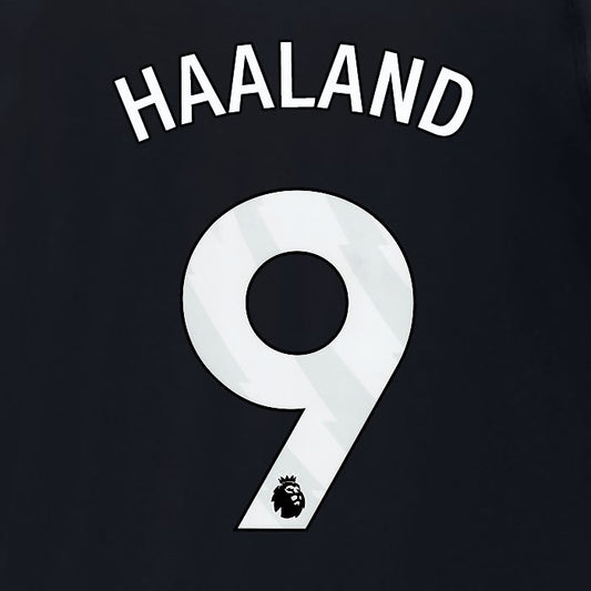 2023 2024 MAN CITY HAALAND 9 WHITE 3RD PLAYER SIZE NAME SET