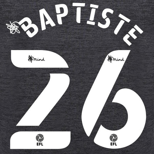 BRENTFORD 2020 2021 OFFICIAL BAPTISTE 26 AWAY PLAYER SIZE NAME SET