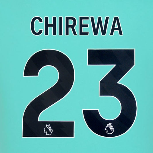 2025 2026 WOLVES AWAY BLACK CHIREWA 23 OFFICIAL PLAYER SIZE NAMESET