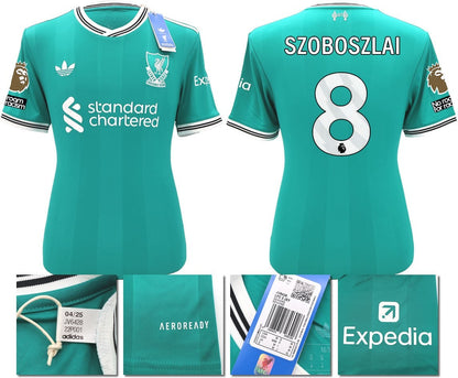 BNWT 2025 2026 LIVERPOOL ADIDAS 3RD SHIRT SZOBOSZLAI 8 MEN'S