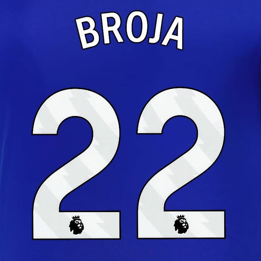 2024 2025 EVERTON BROJA 22 OFFICIAL WHITE HOME PLAYER SIZE NAMESET