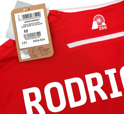 BNWT 2024 2025 WREXHAM A.F.C MACRON HOME SHIRT RODRIGUEZ 16 + PATCHES / MEDIUM