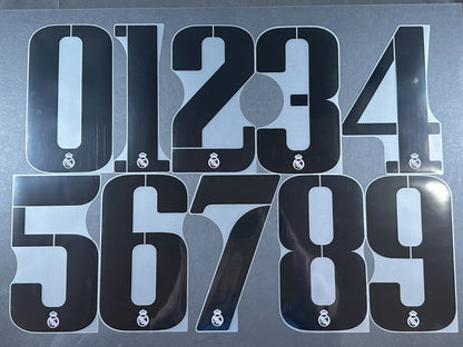 2022 2023 OFFICIAL AVERY DENNISON REAL MADRID HOME & AWAY PLAYER SIZE NUMBER