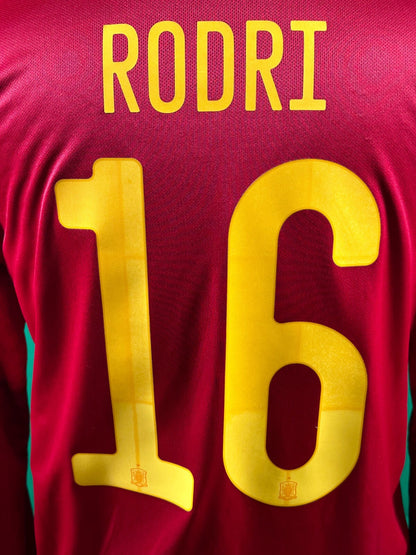 BRAND NEW SPAIN HOME ADIDAS 2020 2021 SHIRT RODRI 16 MEN'S MEDIUM