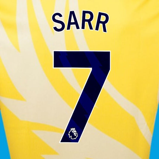 2024 2025 OFFICIAL CRYSTAL PALACE SARR 7 BLUE AWAY PLAYER SIZE NAMESET