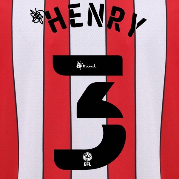 BRENTFORD 2020 2021 OFFICIAL HENRY 3 HOME PLAYER SIZE NAME SET